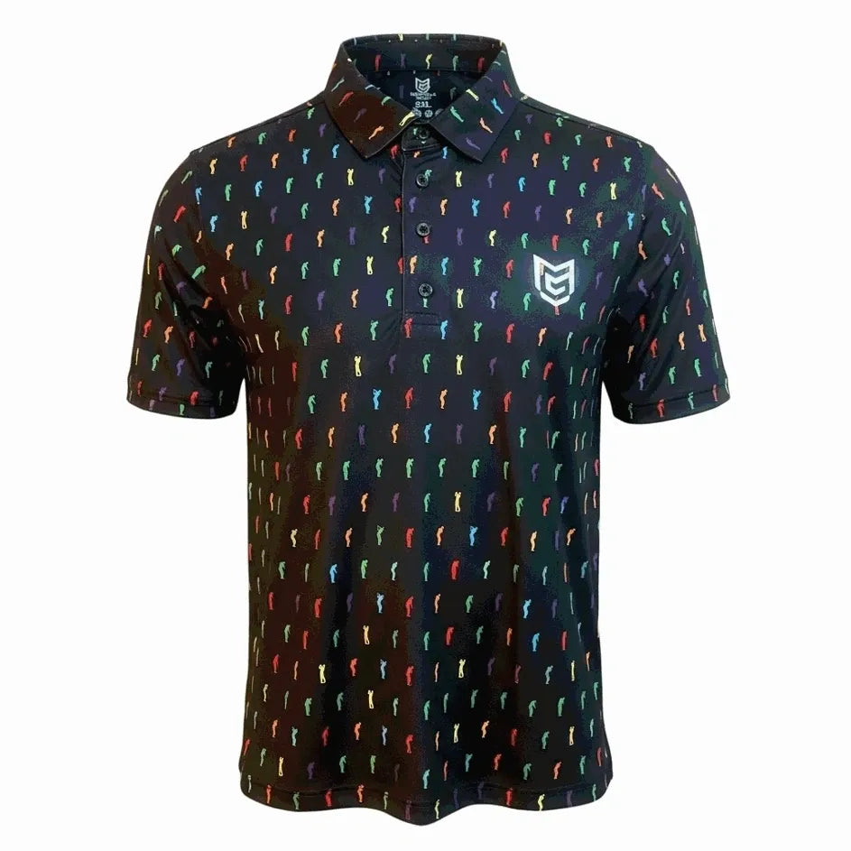 BLACK GOLF POLO GOLER LOGO