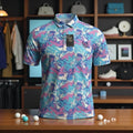 TEAL PATTERN MG GOLF POLO