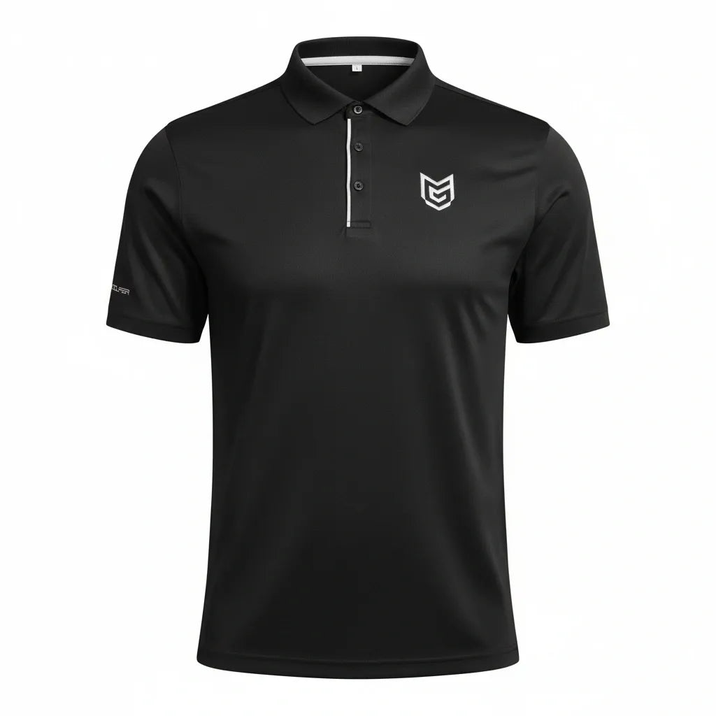 BLACK MG GOLF POLO