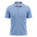 MG Signature Print Polo - Sky Blue