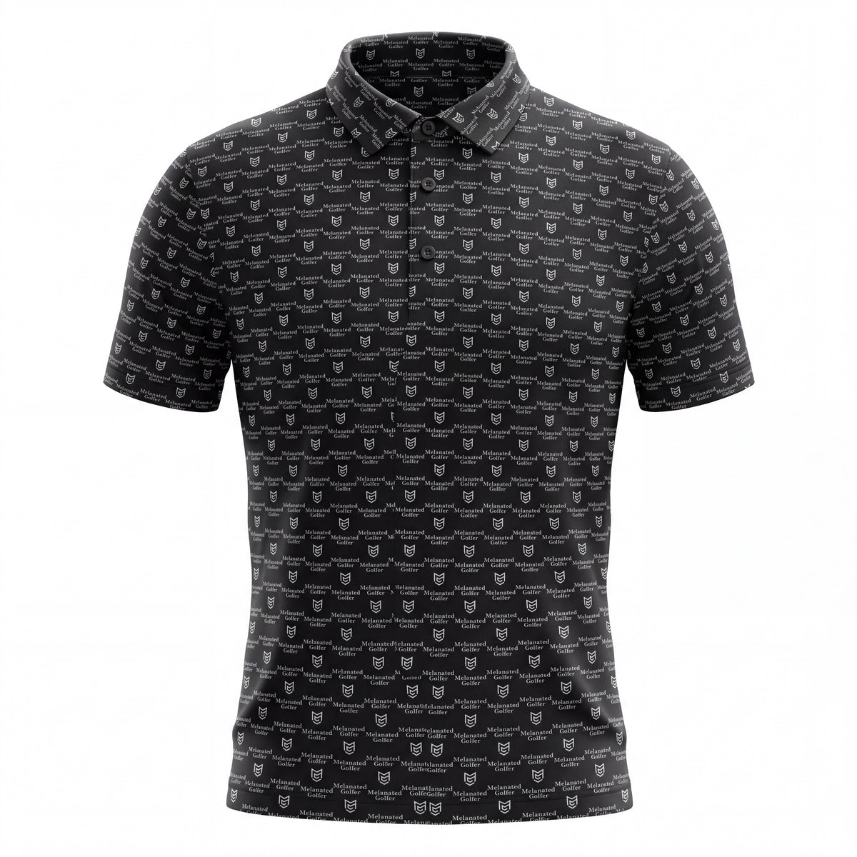 MG Signature Print Polo - Black & White