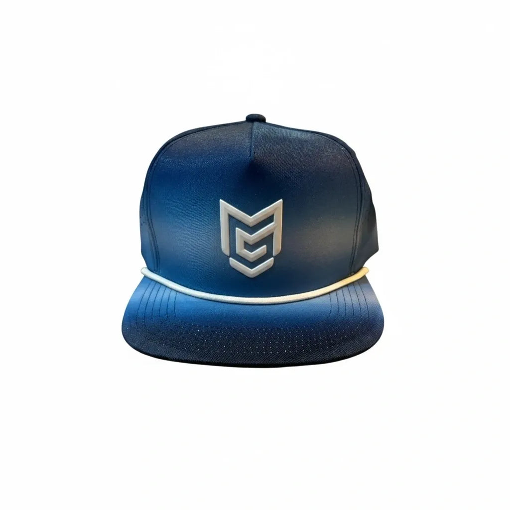 Blue Hat White Logo